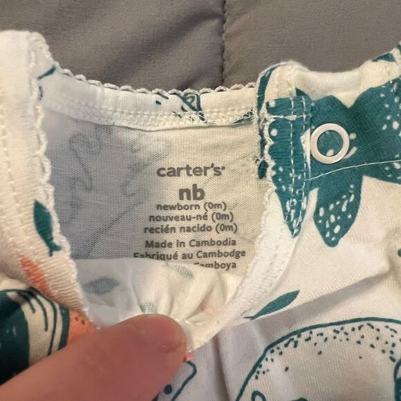 Newborn carters fish romper - Picture 3 of 3